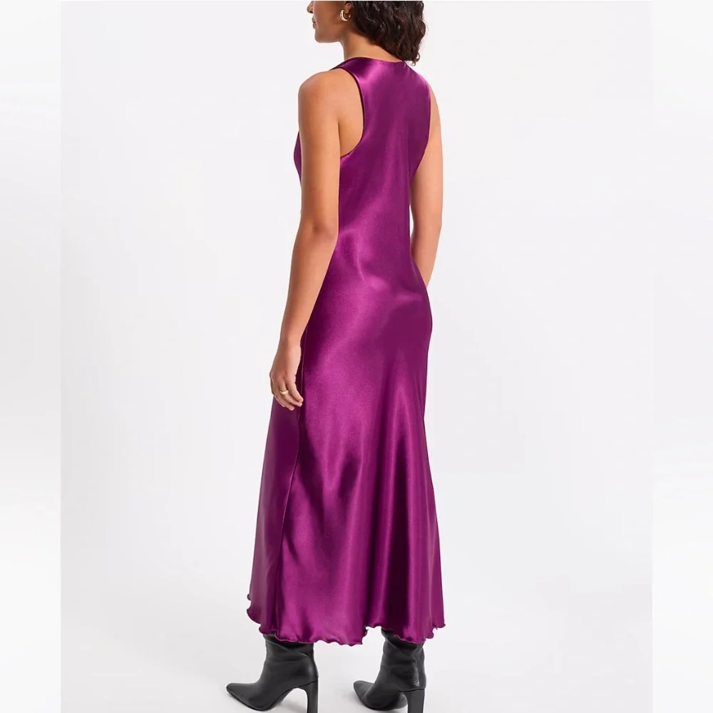 Satin Maxi Slip Dress - Picture 2 of 8